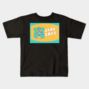 Miku says: stay safe! Kids T-Shirt